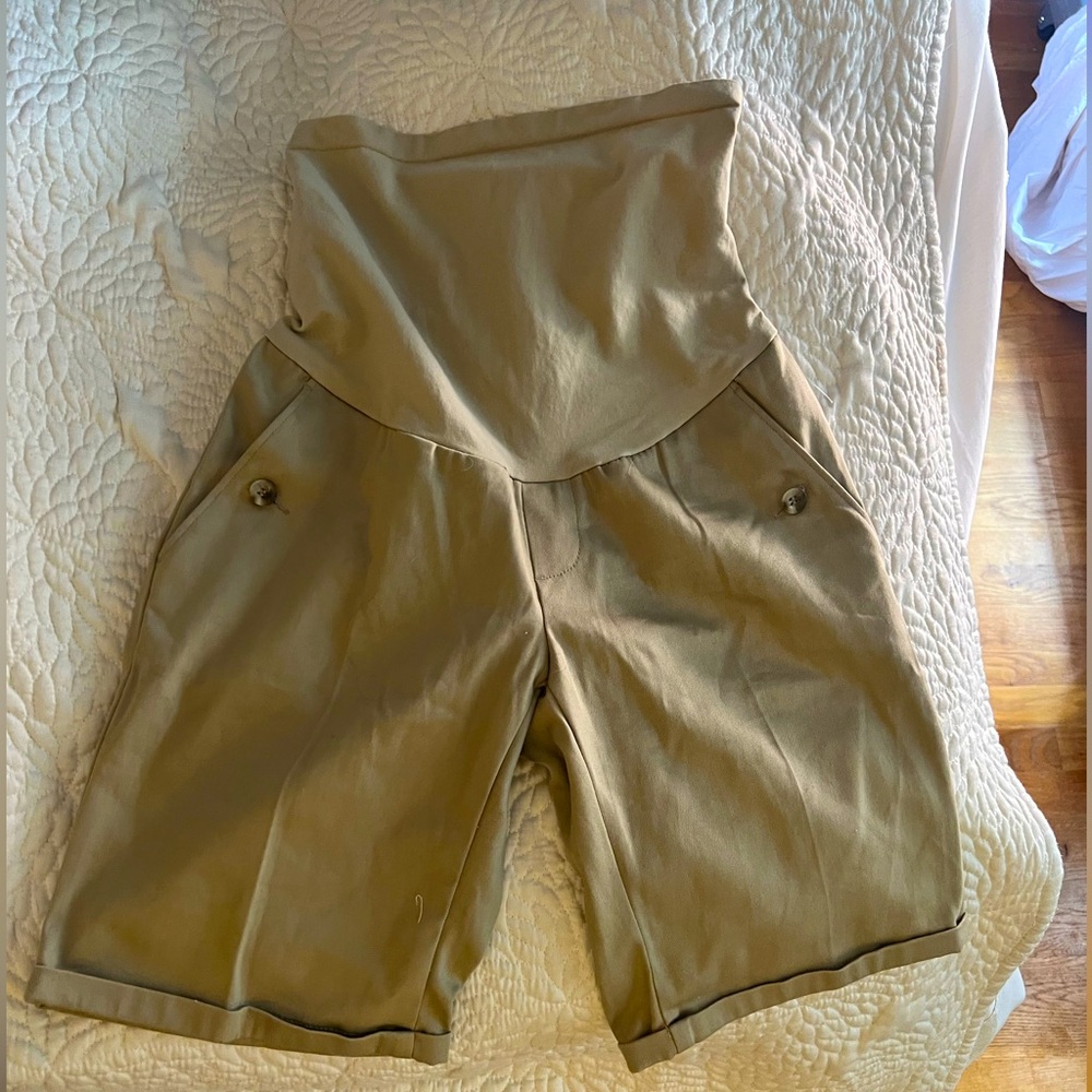 Motherhood Maternity khaki Bermuda shorts